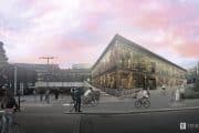 Nu börjar cykelparkeringshuset synas