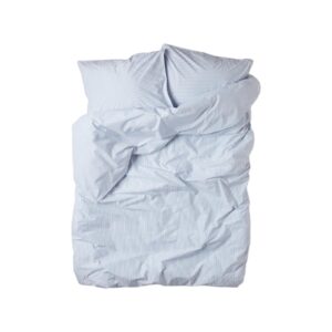Bäddset Vide Percale 220x210cm Blå/Vit.