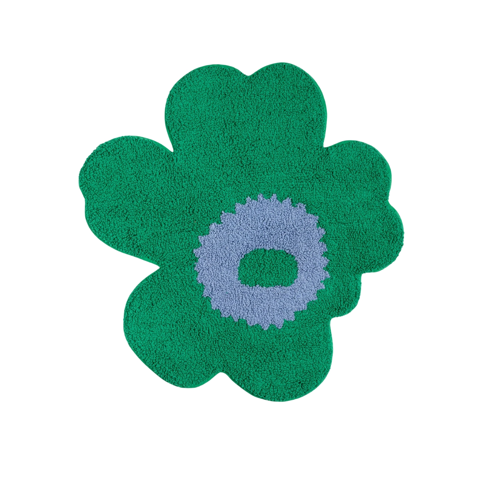 Badrumsmatta Unikko 73x74 cm ljusblå/grön.