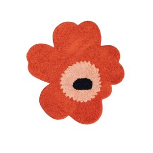 Badrumsmatta Unikko 73x74 cm orange.