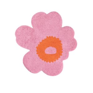 Badrumsmatta Unikko 73x74 cm orange/rosa.