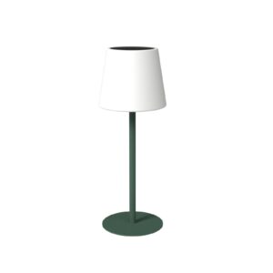 Bordslampa Arc Solcell USB Nordic green.