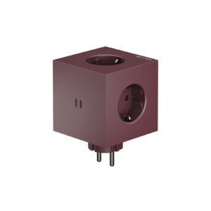 Förgreningsuttag Square 2 USB-C Mulberry Red.