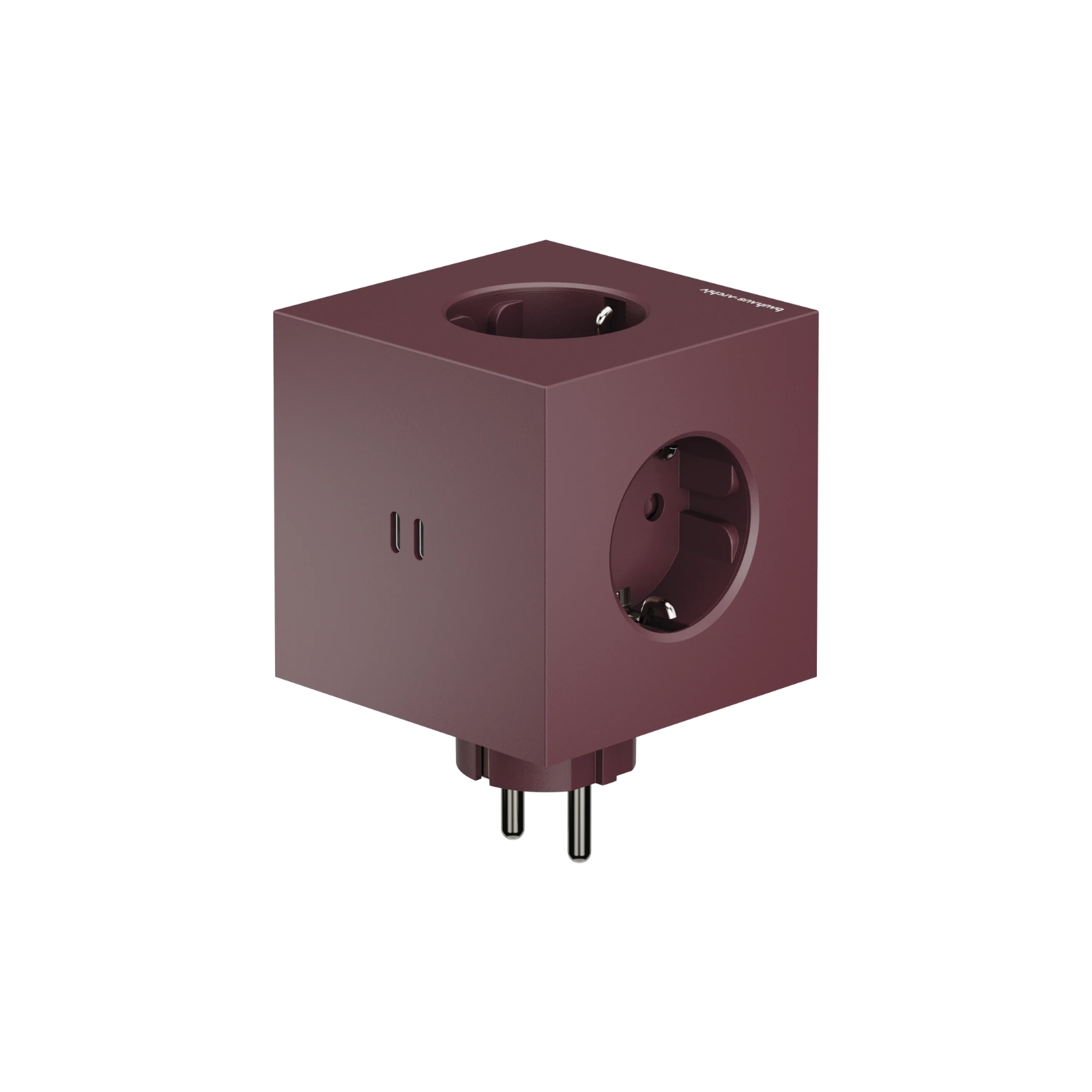 Förgreningsuttag Square 2 USB-C Mulberry Red.