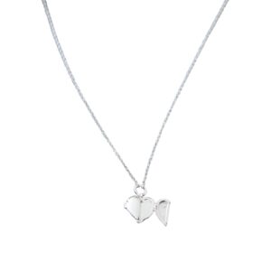 Halsband Hjärta medaljong silver.