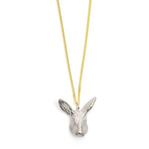 Halsband Kanin silver.
