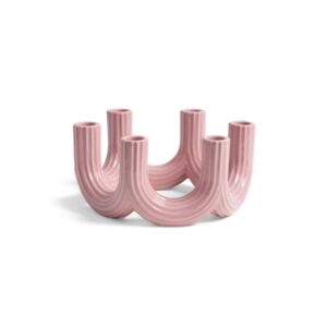 Kandelaber 6 arm Churros rosa.