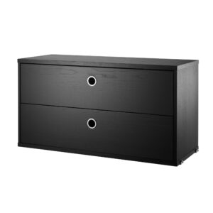 Lådhurts 78x30x42 svartbetsad.