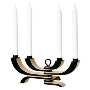 Ljusstake Nordic Light 4 svart.