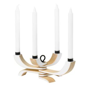 Ljusstake Nordic Light 4 vit.