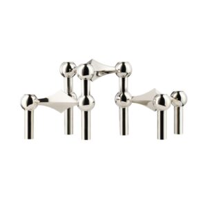 Ljusstake Stoff Nagel 3 pack Krom.