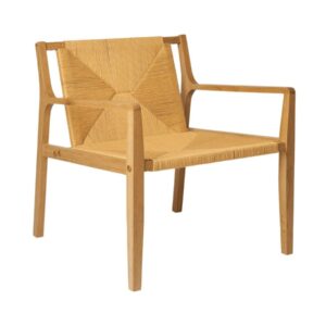 Loungefåtölj m flätad sits Alma Ek.