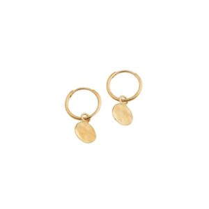 Örhängen Minimalistica Hammered Guld.