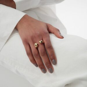Ring Bolded Drops Guld 19.