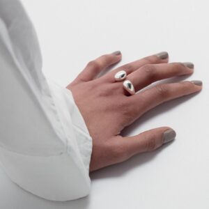 Ring Bolded Drops Silver 19.