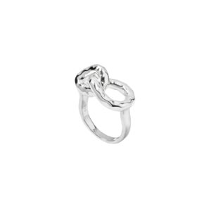 Ring Bolded Hammered Links Silver 19.
