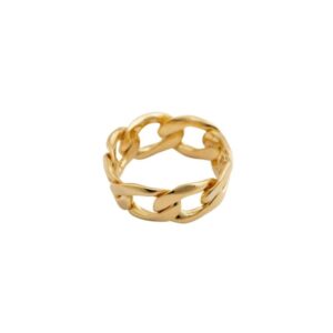 Ring Links Curb Chain Guld 19mm.