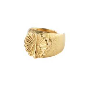 Ring Venus Shell Signet Golden.