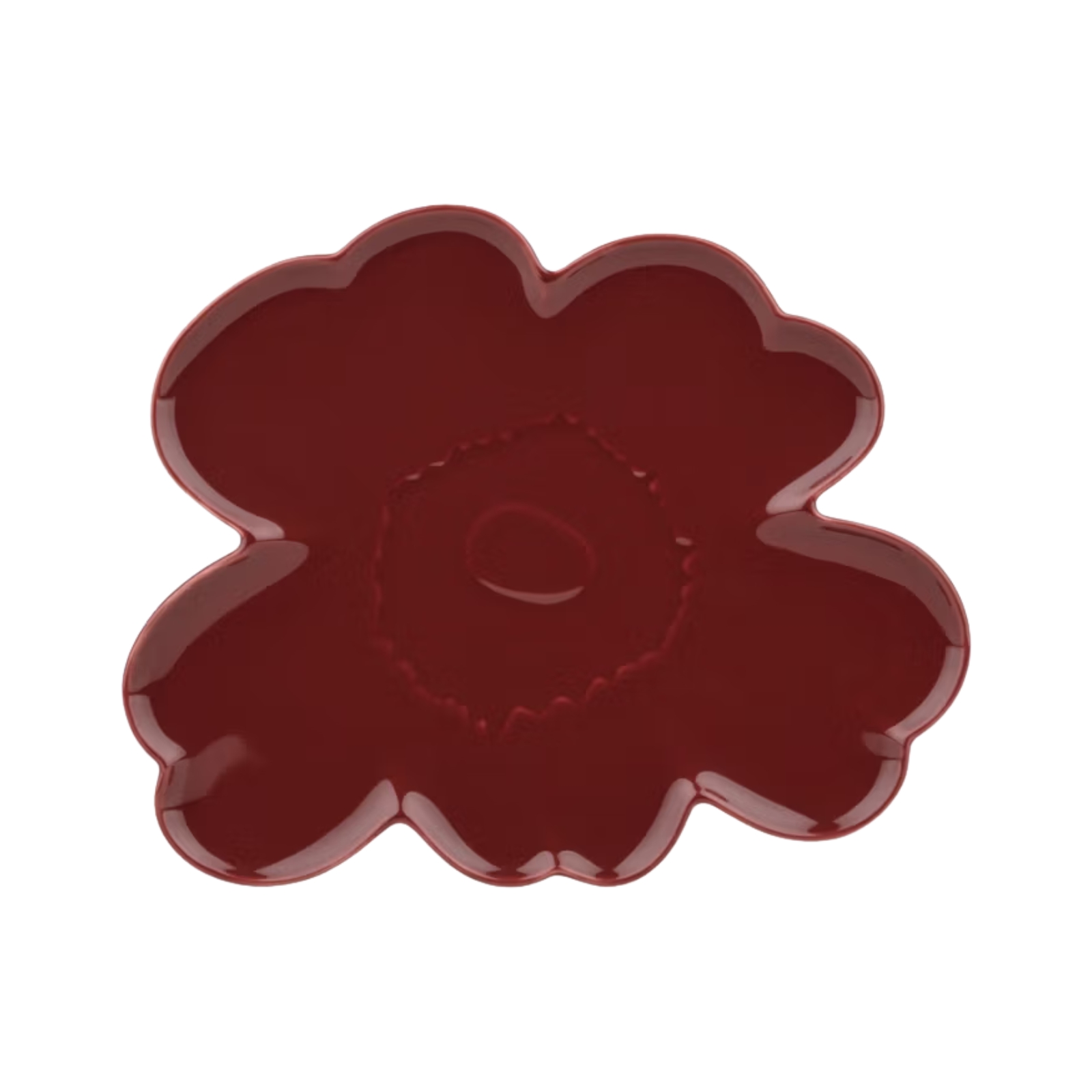Serveringsfat Unikko shape 32 cm burgundy.