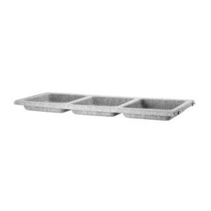 Skålplan filt 78x30 ljusgrå.