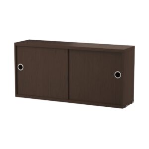 Skåp m skjutdörrar 78x20x37 Mörk EK.