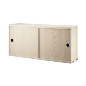 Skåp m skjutdörrar 78x20x37 ask.