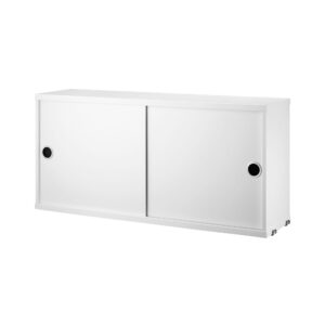 Skåp m skjutdörrar 78x20x37 vit.