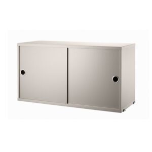 Skåp m skjutdörrar 78x30x42 beige.