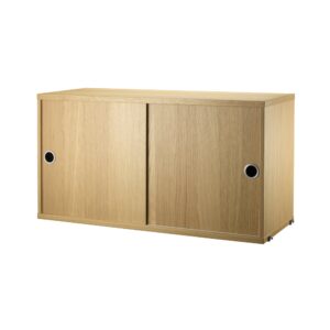 Skåp m skjutdörrar 78x30x42 ek.