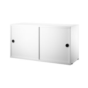 Skåp m skjutdörrar 78x30x42 vit.